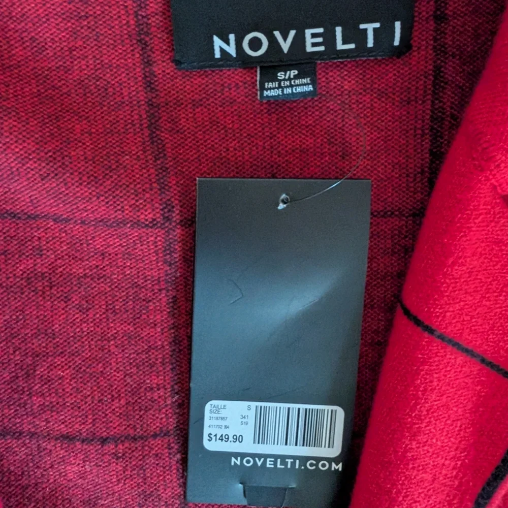 Red Checkered Trench Coat - Picture 3 of 3
